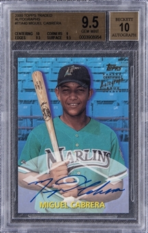 2000 Topps Traded Autographs #TTA40 Miguel Cabrera Signed Rookie Card - BGS GEM MINT 9.5/BGS 10